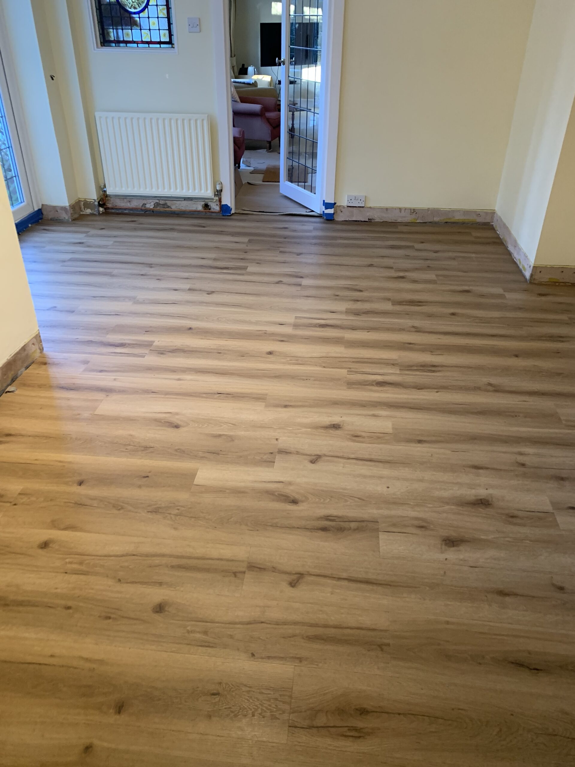 Luxury vinyl plank tiles fitted in Cheam